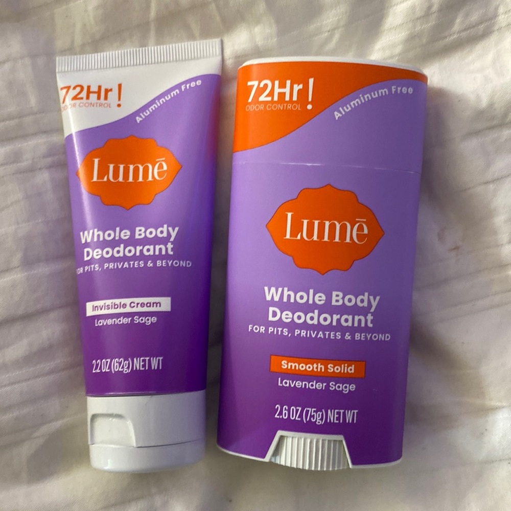 Lume whole body, deodorant, invisible cream/Smith, solid lavender sage for armpi